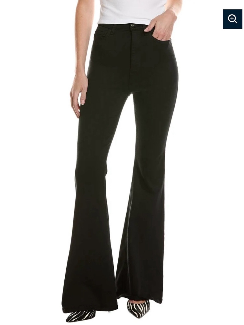 DL1961 Anthropologie Jet Black Bootcut Rachel Flare Jeans Boho Chic Size 30